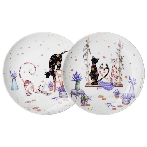 LEFARD Лавандовые Коты набор тарелок закусочных 20,5см 2шт 425-167